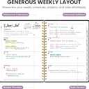 Planner 2025-2026, Academic Year Weekly and Monthly Calendar Planner, July 2025 - June 2026, Spiral Bound School Planning Tool, Perfect for Teacher, Student, Woman & Men - A4 (8.5" x 11"), Purple