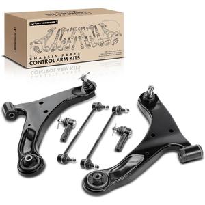 A-Premium Set of 6, Front Lower Control Arm, Sway Bar Link, Outer Tie Rod End, Compatible with Suzuki Grand Vitara 2006-2013