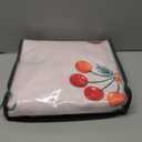 Full Size Duvet Cover - White & Red Cherry Pattern on Side A, Checked Pattern on Side B, Comforter Cover Soft & Lightweight Microfiber Quilt Cover with Zipper Closure and 2 Pillowcases