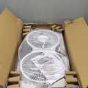 Comfort Zone Window Fan for Bedroom, 9 inch 3 Speed Dual Fans with Auto-Locking Expanders, Window Exhaust Fan, Removeable Bug Screen, White