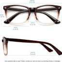 MEETSUN 3-Pack Blue Light Blocking Glasses, Anti Eye Strain Headache (Sleep Better), Computer Glasses UV400 Lens (Black + Brown Gradient + Coffee)