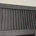 Ekena Millwork Lifetime Vinyl LL1S12X04300BL Standard Cathedral Top Center Mullion, Open Louver Vinyl Shutters, w/Installation Shutter-Lok's & Matching Screws (Per Pair), 12"W x 43"H, Black