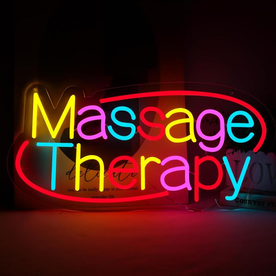 23.6"x11.6" Large Size Masage Noen SignsNeon Signs for Wall DecorLED Neon Lights for Massage Shop