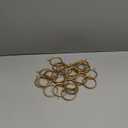 Meriville 28 pcs Gold 2-Inch Inner Diameter Metal Flat Curtain Rings with Eyelets (Set of 28)