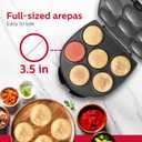 Holstein Housewares Non-Stick 6-Section Multi-Food Maker - Arepas, Mini Pancakes, Corncakes and More - Black,12 Inch