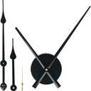 EMOON 2 Pair Hands 3D Clock Movement DIY Large Wall Clock Quartz Clock Mechanism for Home Art Decor (Black) (Black-Gold)