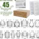 Arme Bud Vase Set of 45, Clear Bud Vases in Bulk, Mini Glass Vases for Flower, Small Flower Vases for Centerpieces, Vases for Decor, Home Wedding Table Dcor