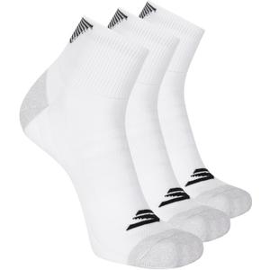 Skechers Men's 3-pack Performance Golf Quarter Crew Socks, Odor Control & Mesh Ventilation (White) Size: 10-13