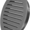 PATIKIL 9" Round Air Vent, Louver Grille Cover Aluminum Alloy Soffit Vent HVAC Ventilation for Ceiling Wall Roofing Bathroom Kitchen Garage Duct Shed Garage, Dark Gray
