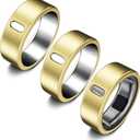 3 Pack Cover Compatible with Oura Ring Gen 4/Oura Ring Gen 3 Horizon/Heritage, Support Charging with Cover on, Anti-Scratch TPU Protector for Men Women (Size 10, Gold)