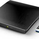 Ziweo External CD DVD Drive, Portable USB 3.0 Type-C CD Burner CD +/-RW Drive DVD Player for ROM Rewriter Burner Compatible with Laptop Desktop PC Windows MacBook Linux Mac OS