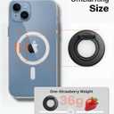 TORRAS 2025 Flagship Magnetic Phone Grip Ring Holder Kickstand [2-Sided Magnetic] [360 Rotation] Fit for MagSafe Accessories for iPhone 17 16 15 14 13 12 11 Samsung, Google, Black