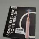 Sonic Electric Toothbrush for Adults & Kids, Rechargeable Electric Toothbrush with 10 Brush Heads & Travel Case, Teeth Whitening, Power Tooth Brush with Holder, Charge for 120 Days - Pink