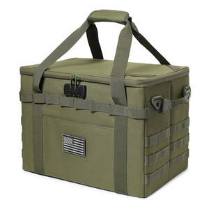 Tactical Camping Storage Bag - 38L Utility Tote Bag Organizer with Combination Lock and Shoulder Strap