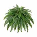 Trivon 28" Tall Outdoor Artificial Plants, Pack of 1 UV Resistant Artificial Boston Fern with 55 Branches, Faux Outdoor Flowers for Office & Living Room Decor, Fake Fall Mums Bush