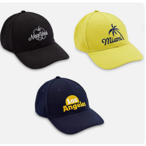Baseball Caps for Men and Women, Los Angeles, Miami, New York (3 Pack)