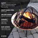 Good Directions Fire Pit Spark Screen Hinged for Easy Access