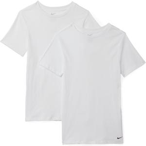 Nike Boys' 2-Pack Dri-FIT Undershirt (Large, White)