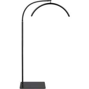 Half Moon LED Floor Light - Professional Shadow-Free Lamp for Lash Techs, Estheticians & Tattoo Artists | Dimmable for Eyelash Extensions, Nail Art, Home & Office (Matte Black)