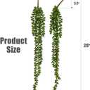 Dallisten 6 Pcs Artificial Succulents Hanging Plants, Fake String of Pearls Greenery Plants, Decoration for Wall, Home, Backdrop, Garden, Indoor and Outdoor