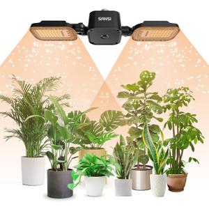 SANSI LED Grow Lights for Indoor Plants, Full Spectrum High PPF Plant Grow Light, 60W Indoor Plant Lights for 2x3ft Growing, Seed Starting, Blooming and Fruiting, E26 Base (Not Include Power Cord) (60.00 Watts, Black)