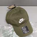 Nike Club Unstructured Futura Wash Cap, Medium Olive/White, Medium/Large (Green, M/L)