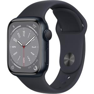 Apple Watch Series 8 (GPS, 41MM) - Midnight Aluminum Case with Midnight Sport Band S/M (Premium)