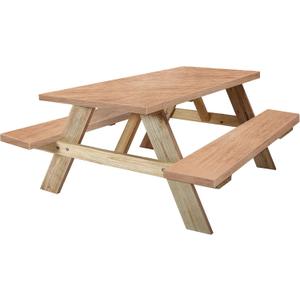 KENOBEE 6ft Picnic Table and Bench Cover, Camping Essentials RV Gear, 72 in Waterproof Windproof Outdoor Elastic All Around Tablecloth, Fitted Rectangle Tables and Seats, Wood Grain