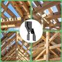 Black Right Hurricane Brackets,Hurricane Ties for Rafters,Hurricane Clips,Hurricane Straps for Shed,Seismic/Truss Brackets,Hurricane Straps for Building,Rafter Hangers(Right 25 pcs)
