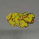 Hotop 30 Pcs Chenille Letter Patches Iron on Patches for Clothing Sports Patches Chenille Embroidered Applique for Bags Hat DIY Clothing Jackets Backpacks Repair (Yellow,Softball Number Style)