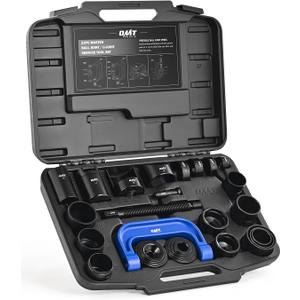 Orion Motor Tech Ball Joint Removal Tool Kit, 23pc Ball Joint Press & U Joint Removal Kit with Sockets and Universal Adapters, Heavy Duty Ball Joint Tool Set for Most 2WD 4WD Cars Trucks SUVs, Black