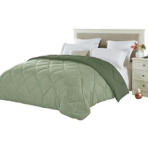 Seward Park Full Queen Size Forest Sage Green Comforter Reversible Lightweight Boys Bedding Cooling Bedspread All Season Fall Blanket