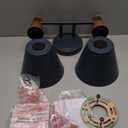 FEMILA 2 Light Bathroom Vanity Light, 15" Modern Bathroom Lighting Fixtures Over Mirror, with Woodgrain Finsih, 4FG59B-2W Blue-NW