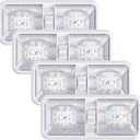 Leisure LED 4 Pack RV LED Ceiling Double Dome Light Fixture with ON/OFF Switch Interior Lighting for Car/RV/Trailer/Camper/Boat DC 12V Natural White 4000-4500K 48X2835SMD