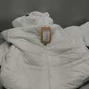 wantdo Women's Packable Puffer Coat Hooded Lightweight Long Winter Coats Size XXL White