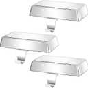 Hxezoc 3 Pack Silver Christmas Stocking Holders, Metal Mantel Stocking Hangers, Weighted Metal Hanging Hooks for Christmas Fireplace Mantel Decorations Xmas Holiday Supplies