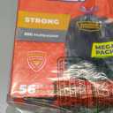 Hefty Strong 30 Gallon Trash Bags, Large Trash Bags 30 Gallon Size, Durable Drawstring Enclosure, Resists Punctures, Leaks, and Tears, Black, Unscented, 56 Bags