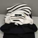 LILLUSORY Women's Striped Sweater, 2 Pcs , Large