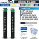 Pair of 2" Garage Door Torsion Springs Set with Non-Slip Winding Bars & Gloves, High Precision Electrophoresis Oil-Free Black Coated for Replacement, MIN 16,000 Cycles (0.243 x 2" x 32'')