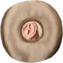 BNRendles Satin Ear Piercing Pillow for Side Sleepers - Silky Pillow with Ear Hole Support - Head Pain Relief - Pressure Sore Cushion Guard - Taupe