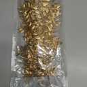 PASYOU Fake Leaves Plants for Christmas Decor, Gold Artificial Shrubs Grass Foliage Plastic Bulk Leaf Indoor Outdoor Home Garden Party Hotel Verandah Wedding Event Faux DIY Decoration - Golden 5 Pack