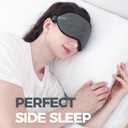 MZOO Luxury Sleep Mask for Back, Side Sleeper, Complete Light Blocking Sleeping Eye Mask Night Blindfold, 3D Zero Pressure & Spacious for Lash Extensions, Breathable Soft Eye Cover Flight Nap Travel