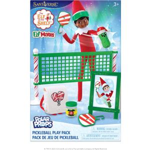 The Elf on the Shelf Polar Props Pickleball Play Pack Set - Elf Props and Accessories for Fun Holiday Sports Elf Scenes - Scout Elf Not Included