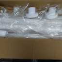 Tension Curtain Rod，40-166IN(3.33-13.83Ft) 2PCS One-Click Fast Extension Rod Easy to Install White Long Outdoor Curtain Rods No Drilling Never Rust