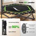 East Mount Foldable Mini Trampoline Indoor, Folding Rebounder Trampoline for Adults with Handles, Exercise Rebounder, Small Trampoline for Adults, for Indoor Garden Workout
