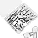 22 Pcs Shelf Pins Pegs,1/4 Inch Diameter Spoon Shape Nickel Plated Shelf Support Pegs,Bookshelf Pegs for Shelves,Cabinet Shelf Bracket Pegs Shelf Pins Holders for Kitchen Furniture & Closet (Silver)