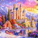 Romantic Castle Jigsaw Puzzles for Adults 500 Pieces Colorful Landscape Jigsaws 500 Piece Puzzles for Adults