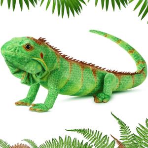 Syhood Lizard Stuffed Animals 37.4'' Realistic Plush Lizard Soft Plush Reptile Gift for Animal Lovers Birthday Easter(Emerald Green Iguana)