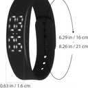 Mikikit Mens Wrist Wristwatch Bracelet Men Silicone Simple Sport Digital Watch Adjustable Smartwatch Mens Watches for Strap LED Black Electronic Digital Alarm Clock