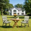 DYTXIII Outdoor High Back Chair Cushions Set of 2, 44"x22" Water Repellent Patio Seat Cushions with Elastic Sponge, All Weather Chair Pads for Rocking, Dining Chairs, Patio Furniture - Tropical Green, 44”x22”x3”